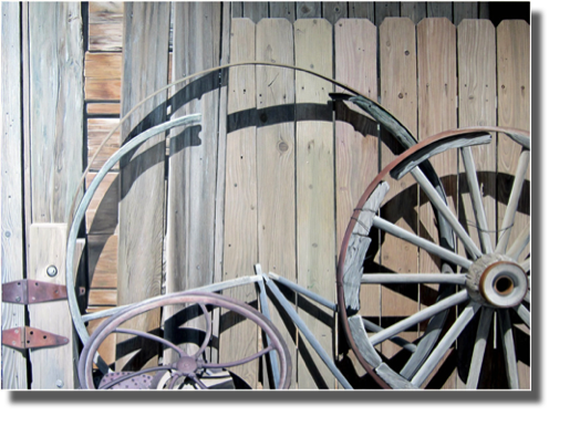 Wheels & Walls (2014)
101 x 76 cm
oil on canvas